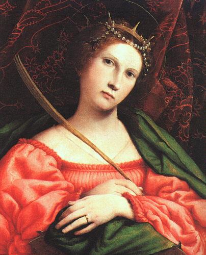 Lorenzo Lotto St.Catherine_aaa oil painting image